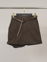 Short en coton stretch à ceinture rivetée CVA822336