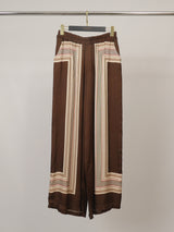 Pantalon satiné ample imprimé graphique KD9099VS-71