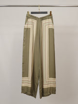 Pantalon satiné ample imprimé graphique KD9099VS-71