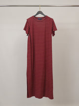Robe longue rayée en coton TDM20524-4