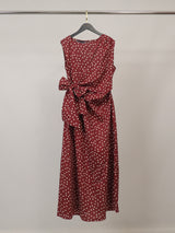 Robe longue à pois ceinturée TDM27125PC15-3
