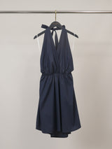 Robe courte dos nu élastiquée TDM60026