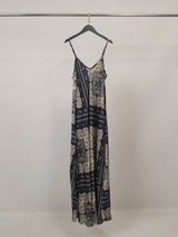 Robe longue satinée bandana KD7505VS-8