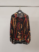 Chemise satinée imprimé équestre KD9721VS-41