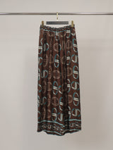 Pantalon large satiné imprimé KD6637VS-43