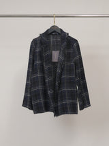 Veste en tweed à col effiloché MF55008-2