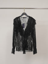 Blouse en dentelle à volants MF93710