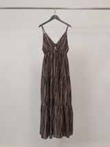 Robe longue en coton à fines rayures – TDM65325-3