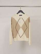Pull losanges laine-cachemire HYC6665