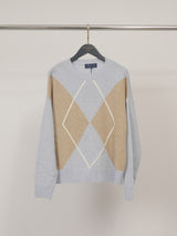 Pull losanges laine-cachemire HYC6665