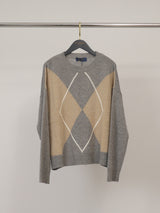 Pull losanges laine-cachemire HYC6665