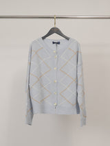 Gilet géométrique laine-cachemire HYC91015