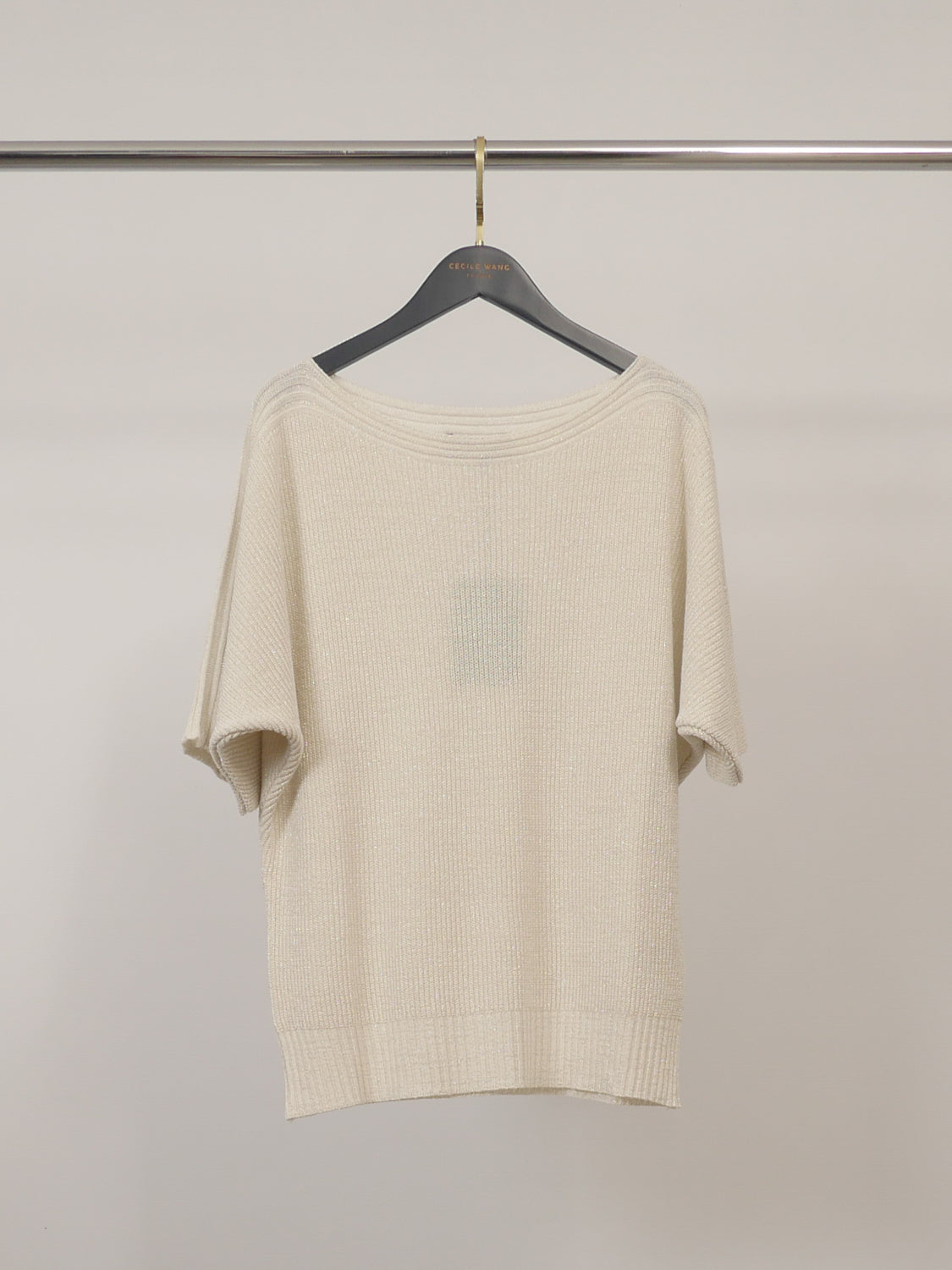 Pull brillant col bateau CA8413