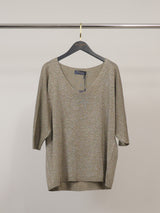 Pull brillant col V CA6951