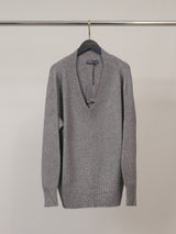 Pull col V côtelé YF570715