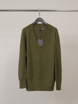 Pull col V côtelé YF570715