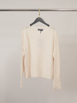 Pull en maille souple à col rond et bas côtelé YF570294