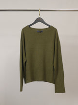 Pull en maille souple à col rond et bas côtelé YF570294