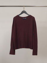 Pull en maille souple à col rond et bas côtelé YF570294