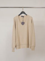 Pull col V côtelé YF570719