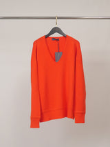 Pull col V côtelé YF570719