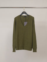 Pull col V côtelé YF570719