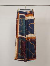 Pantalon satiné ample imprimé chaînes KD7789VS-28