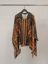 Chemise satinée à manches amples imprimées KD8871VS-15