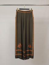 Pantalon satiné fluide imprimé cheval KD9099VS-15