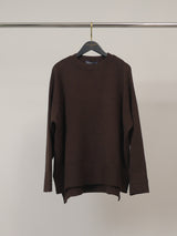 Pull ample à fentes latérales et finitions côtelées – DSY9738