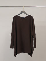 Pull ample en maille souple à bords côtelés – DSY9744