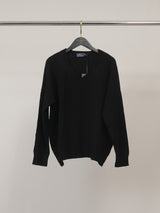 Pull ample col V en maille souple à bords côtelés – DSY9753