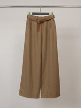 Pantalon large pied-de-poule ceinturé – THS78223-20