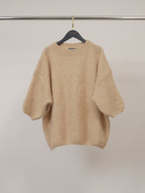 Pull en mohair à manches courtes, ligne ample – MCL24173