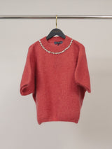 Pull en mohair col rond orné de strass – MCL24123