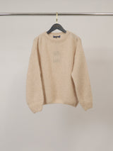 Pull duveteux en mohair mélangé à col rond – MCL23573