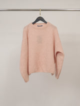 Pull duveteux en mohair mélangé à col rond – MCL23573