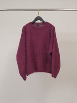 Pull duveteux en mohair mélangé à col rond – MCL23573