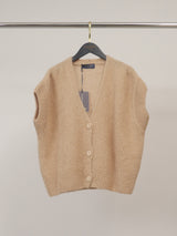 Gilet sans manches en mohair et laine boutonné – MCL25573