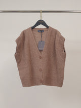 Gilet sans manches en mohair et laine boutonné – MCL25573