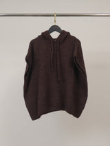 Pull à capuche duveteux en alpaga et laine – MCL26106