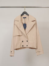 Veste trench courte structurée à double boutonnage CVAGC317