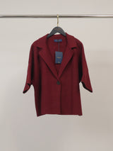 Veste en maille ample à revers et manches courtes HY26039