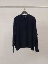 Pull en laine mérinos ample à poche plaquée DSYL2603
