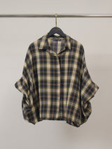 Chemise à carreaux et manches bouffantes – THS38726Q18
