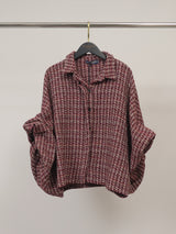 Chemise-veste oversize effet tweed — THS38726CH11