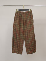 Pantalon en coton à carreaux taille élastiquée — THS67625PC158