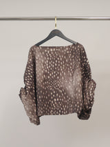 Blouse col bateau mouchetée – TDM28126PC121