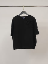 Pull col rond à fleurs en relief DSY9724