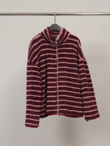 Veste peluche rayée zippée – SSG50751
